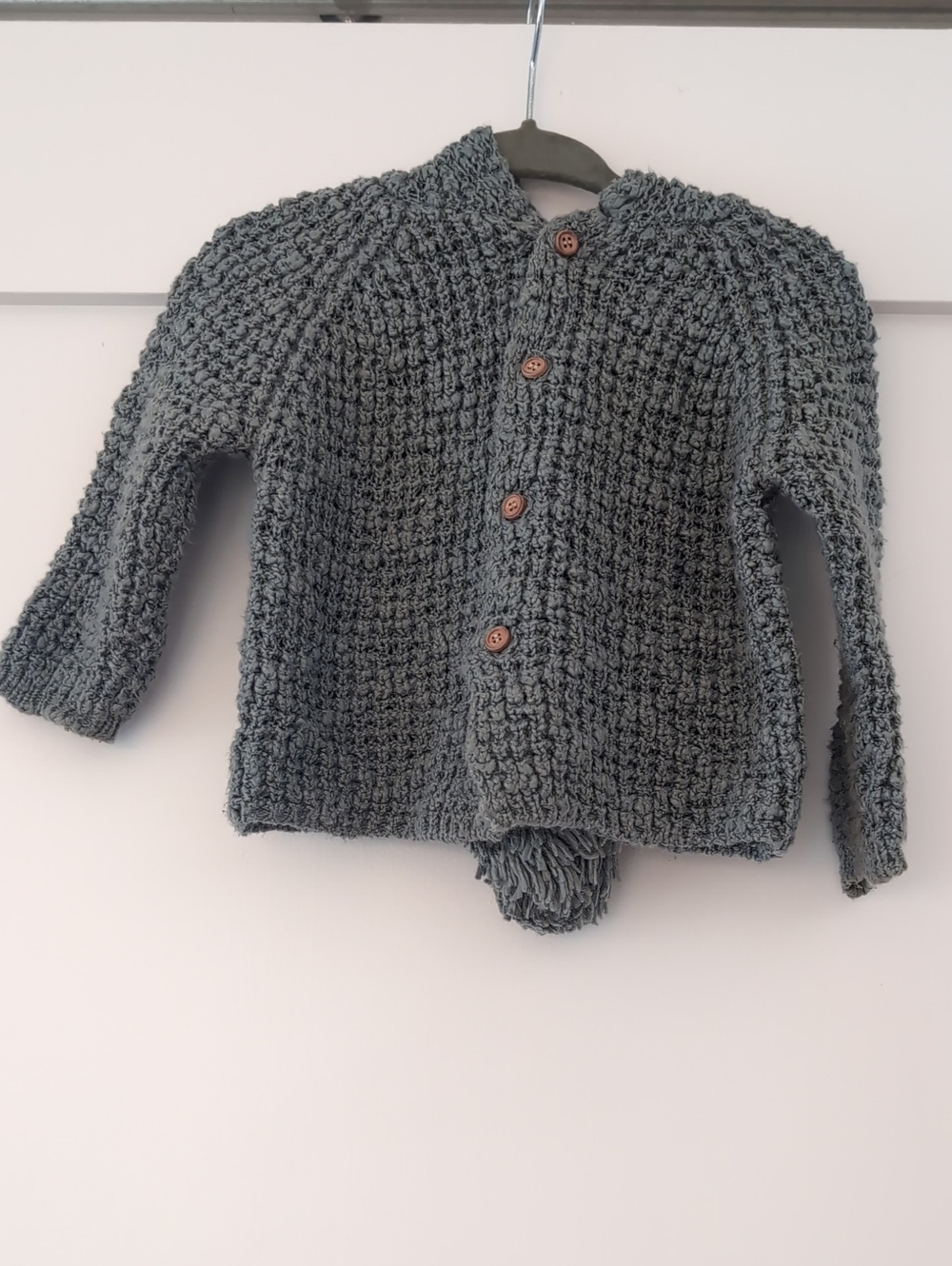 NEW Rylee + Cru Knit Hooded Pom Cardigan  Sz6-12m